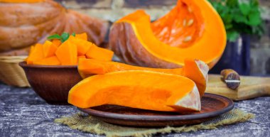 Kabak parçaları. Seçici odak. 