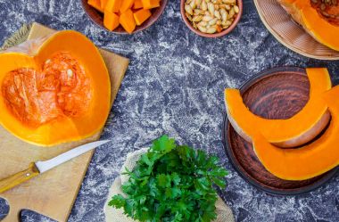 Kabak parçaları. Seçici odak. 