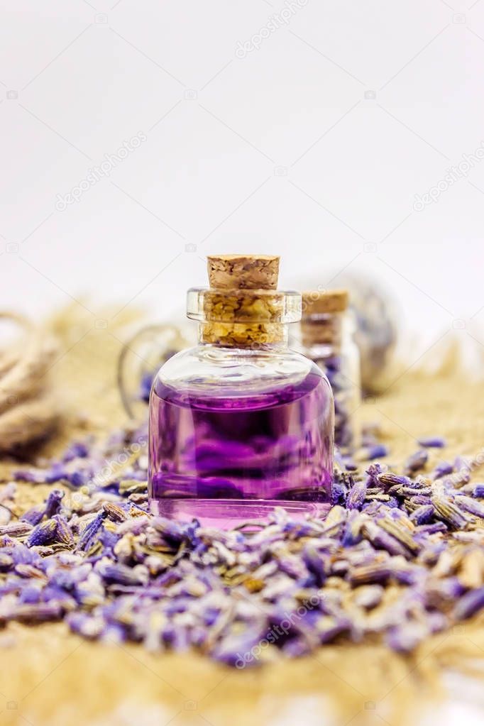 Essential oil of lavender. Selective focus.