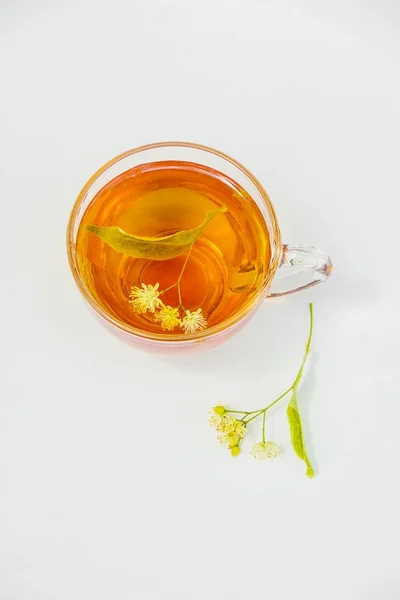 Linden tea. Selective focus. — Stock Photo, Image