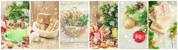 Collage de Navidad fotos . — Foto de Stock