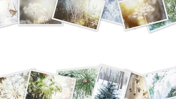 Collage de fotos de invierno. Enfoque selectivo . —  Fotos de Stock