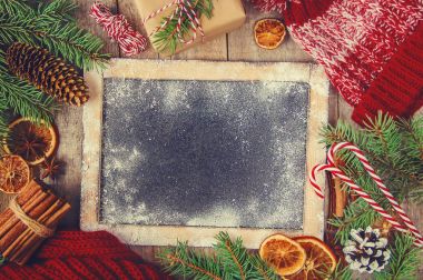 Noel arka plan. Seçici odak. 