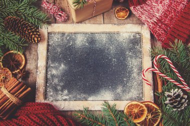 Noel arka plan. Seçici odak. 