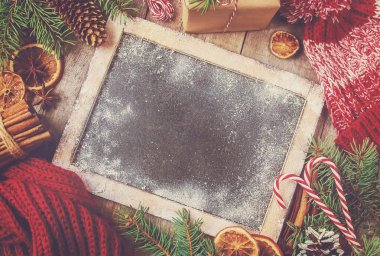 Noel arka plan. Seçici odak. 