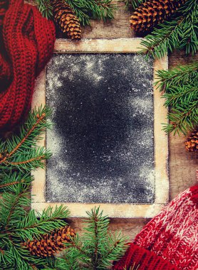 Noel arka plan. Seçici odak. 