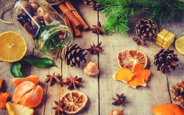 Noel arka plan. Seçici odak. 