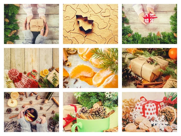 Collage de Navidad fotos . —  Fotos de Stock