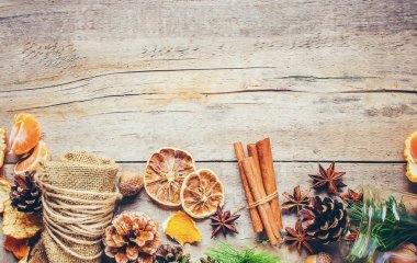 Noel arka plan. Seçici odak. 