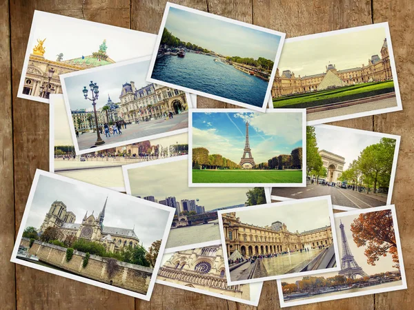 Колаж Франції Парижа. Вибірковий фокус. — стокове фото