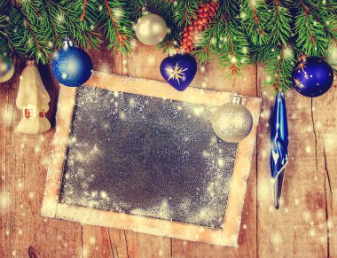 Noel arka plan. Seçici odak. 