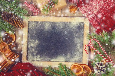 Noel arka plan. Seçici odak. 