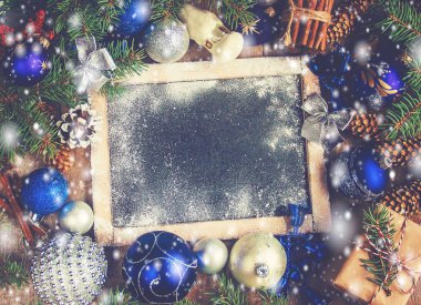 Noel arka plan. Seçici odak. 