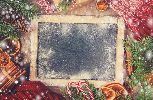 Noel arka plan. Seçici odak. 