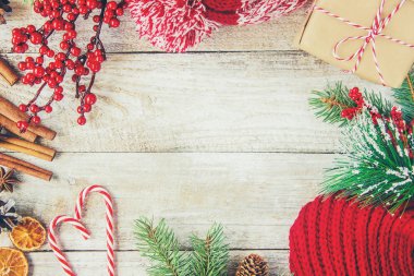 Noel arka plan. Seçici odak. 