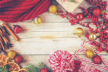 Noel arka plan. Seçici odak. 