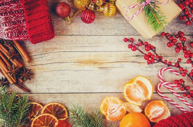 Noel arka plan. Seçici odak. 