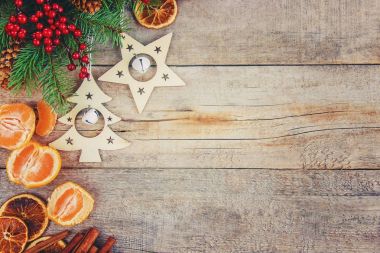 Noel arka plan. Seçici odak. 