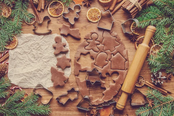 I biscotti di Natale sono fatti in casa. Focus selettivo . — Foto Stock