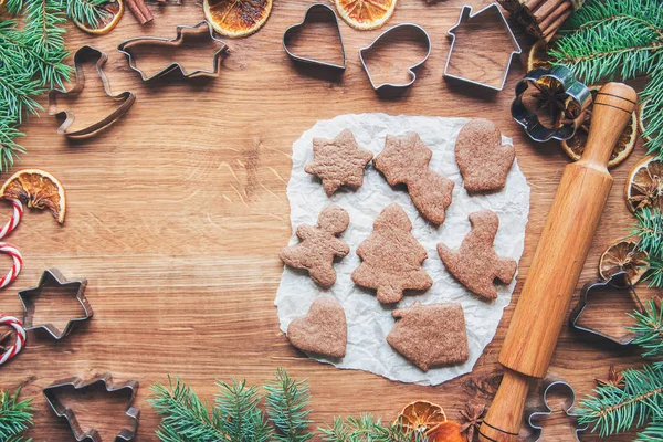 I biscotti di Natale sono fatti in casa. Focus selettivo . — Foto Stock