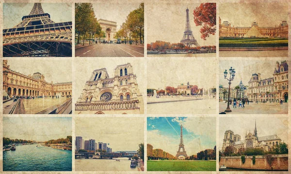 Koláž Francie Paříž. Selektivní fokus. — Stock fotografie