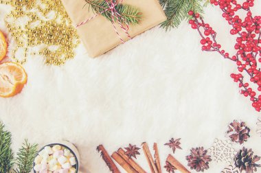 Noel arka plan. Seçici odak. 