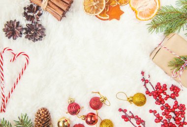 Noel arka plan. Seçici odak. 