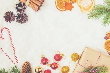 Noel arka plan. Seçici odak. 