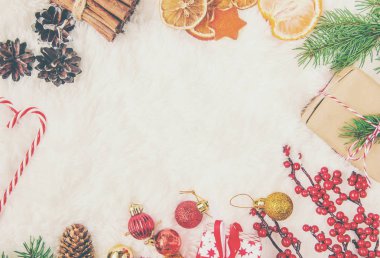 Noel arka plan. Seçici odak. 