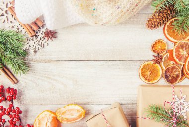 Noel arka plan. Seçici odak. 