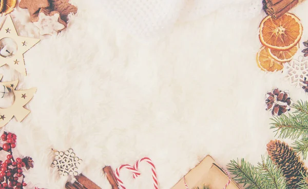 Noel arka plan. Seçici odak. 