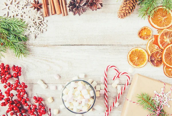 Noel arka plan. Seçici odak. 