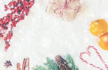 Noel arka plan. Seçici odak. 