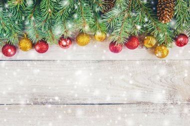 Noel arka plan. Seçici odak. 