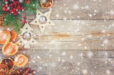 Noel arka plan. Seçici odak. 