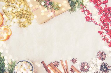 Noel arka plan. Seçici odak. 