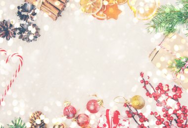 Noel arka plan. Seçici odak. 