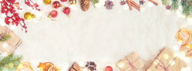 Noel arka plan. Seçici odak. 