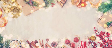 Noel arka plan. Seçici odak. 