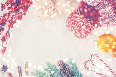 Noel arka plan. Seçici odak. 