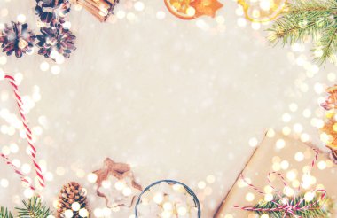 Noel arka plan. Seçici odak. 