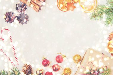 Noel arka plan. Seçici odak. 