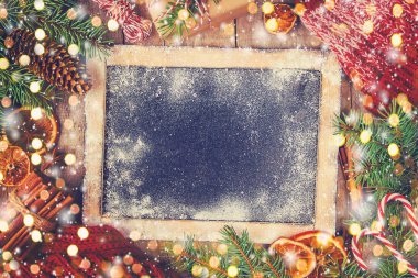 Noel arka plan. Seçici odak. 