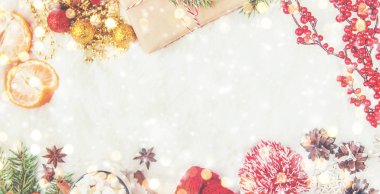 Noel arka plan. Seçici odak. 