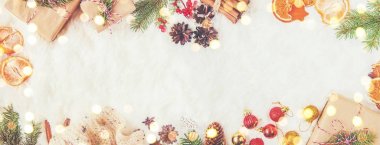 Noel arka plan. Seçici odak. 