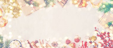 Noel arka plan. Seçici odak. 