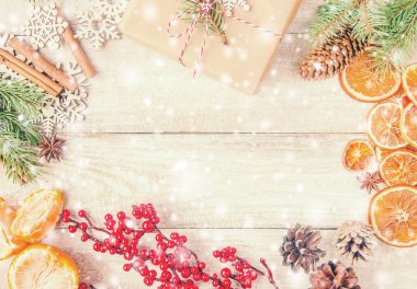 Noel arka plan. Seçici odak. 