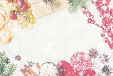 Noel arka plan. Seçici odak. 