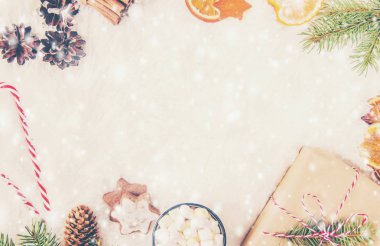 Noel arka plan. Seçici odak. 