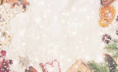 Noel arka plan. Seçici odak. 